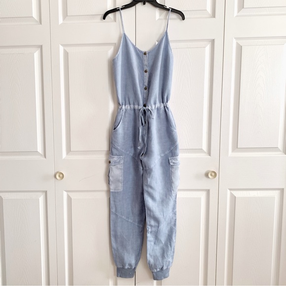 REVOLVE Young Fabulous and Broken Kaia Jumpsuit in Blue Stone Potassium Wash - Picture 4 of 8